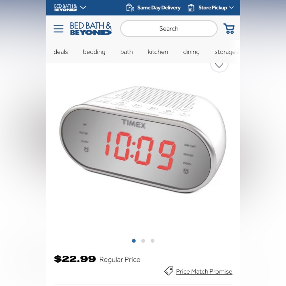 Timed dual alarm AM / FM clock clock radio with battery backup
